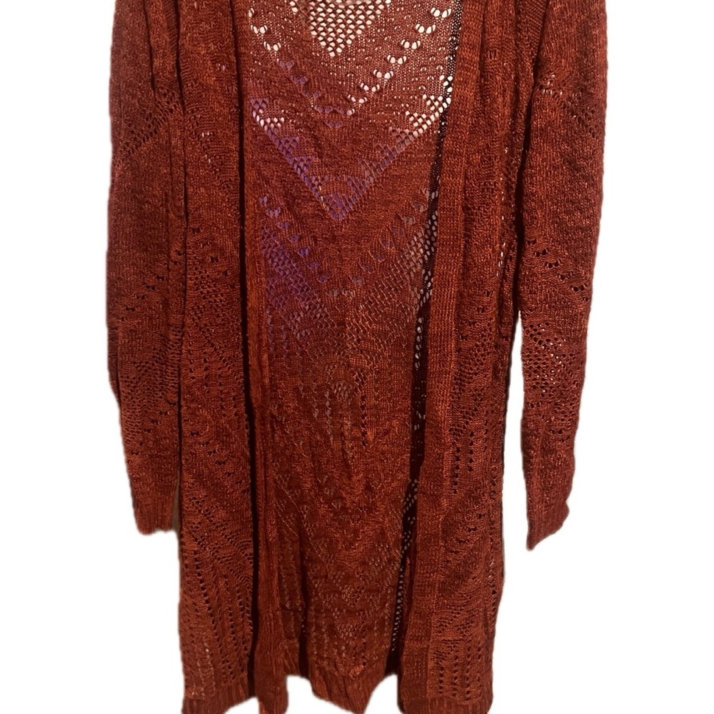 Cozy Knit Cardigan in Rust